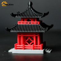 Chinese Pagoda Statue Ancient Building Model Japanese Pavilion Decoration Miniature Rockery Aquarium Bonsai Ornament