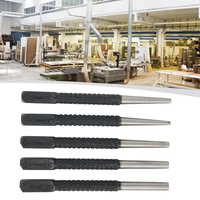 5pcs Nail Punch Set Hammerless Hammer Punch Spring Tool Hammerless Nail Center Holes Punch Woodwork Drill Bit Door Pin Removal