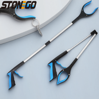 Foldable Magnetic Gripper for Seniors Long Reach Garbage Picker Tool Adjustable Gripping Pliers Handy Trash Grabber Stick