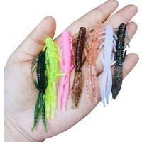 10pcs 7.5cm/2.95in Lures Fishing Soft Bait, Artificial Soft Worm Lure Bait, Fishing Tackle