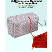 Portable Yarn Storage Bag Sewing Organizer Crochet Yarn Handbag Organizer Crochet Hooks Bag Sewing Accessories Weave Tools