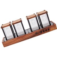 RGB Nixie Tube Clock LED Desktop Clock Alarm Clock Glow Tube Decor