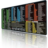Excel/Word/Power Point/Windows Mouse pad,Non-Slip Large Gaming Office pc Desk mat Over 200 Keyboard Shortcuts Mousepad