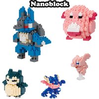 Nanoblock Genuine Pokemon Snorlax Chansey Greninja Building Blocks Official Micro Brick Figure Micro Model Display Toy Gift