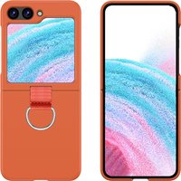 Simplicity Fashion Foldable Ring Buckle Holder Phone Case For Samsung Galaxy Z Flip 3 4 5 5G Shockproof Soft Silicone Back Cover