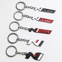 Metal Nline N Line Keyring Luxury Emblem Car Keychain for Hyundai i30 i40 i20 ix35 Coupe Tucson Sonata Elantra Kona Accessories