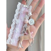Original Cute Flocking Deer Phone Pendant For iPhone 17 18 Schoolbag Bottle Airpods Earphones Camera Ins Korea New Bead Charms