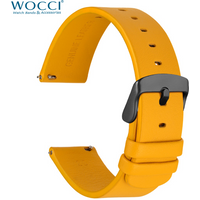 WOCCI Top Grain Genuine Leather Watch Bands for Men Women 18mm 20mm 22mm Replacement Straps Quick Release with Stainless Buckle