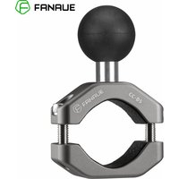 FANAUE Motorcycle Bike Rearview Handlebar Mirror Mount Holder Adapter Clamp Base with 1“ Ball Fit 0.4" to 1.14" for RAM Mounts