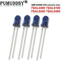 10PCS 940NM 2PIN Infrared Emission Tube Diode EMITTER IR 3mm 5mm TSAL4400 TSAL6100 TSAL6200 TSAL6400 4400 6100 6200 6400