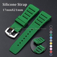 Soft Silicone Watch Strap 17mm*21mm Sport Waterproof Bracelet for Richard Mille Watch Diving Rubber Men Women Watch Accessories