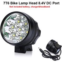 AliExpress NONE 7T6 Led Bicycle Light Lamp Head DC Port MTB Bike Headlights Cycling Riding Front Floodlight Not Included Battery,Charger&Headban
