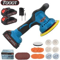 6 Inch Cordless Car Polisher Buffer Sander 8 Speed 21V Electric Polishing Machine Buffing Sponge Kit image 3