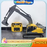 Double E E598 Large Radio Control Excavator Ec160E 1/16 17Ch Rc Truck 3 In 1 Crawler Remote Controlled Car Engineering Vehicle