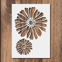 1PC A4 Flower Painting Template DIY Floral Cutout Drawing Stencil for Journal Scrapbook Card Making
