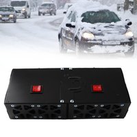 Car Heater Defogger Auto 4 Hole Heating Fan With dual switches 12V Defroster Defogger 800W 80 Degree Automotive Electronics