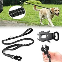 1PC Black Frog Buckle Dog Leash for Heavy Duty Dogs Elastic Rope Suitable for Pet Walking Training Chase Outside Park Road ZYF