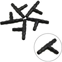50pcs Plastic Tee Joint Connectors for Hose Coupling Compatible with 4mm / 7mm Tubing for Efficient Irrigation Drip Systems