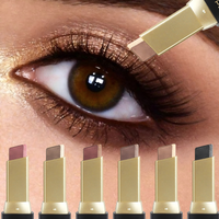 Glitter Eyeshadow Stick, Push and Pull Design; Bright and Dark Two-color Eye Shadow Design; Easy To Color; Save Makeup Time;