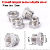 18mm*12mm Universal Motorcycle Exhaust Link Pipe M18 Turn M12 Sensor Adapter Screw Moto Sensor Screws for Z400 Z650 S1000RR