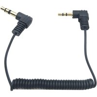 1Pack Mini Coiled 3.5mm to 2.5mm Audio Cable, 90 Degree 1/8" 3.5mm TRS Jack Male to 2.5mm TRS Jack Male Stereo Aux Cable, 50cm