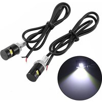 2pcs Car Motorcycle Number License Plate Lights 12V LED Auto Tail Bolt Lamps Mini Turn Signal Eagle-Eye Shape Tail Rear Light