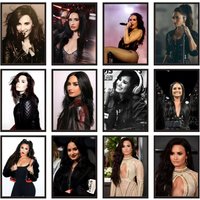 Pop Vocalist Demi Lovato Poster For Office Bedroom Coffee Home Decor Durable Waterproof Aesthetic Stickers Wall Art HD