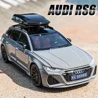 1/24 RS6 Avant Station Wagon Model Samochodu z Odlewu Stopu Metalu, Metalowe Pojazdy Sportowe, Model Samochodu z Symulacją Dźwięku i Światła, Zabawki dla Dzieci, Prezent