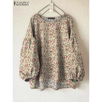 Fashion Women Long Sleeve Blouse ZANZEA 2024 Autumn Spring Eelgant Shirt Bohemain Blusas Femininas OL Work Tops Tunic Mujer