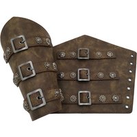 2pc Medieval Armor Gloves Wide Cuffs Bracelets Men Steampunk Warrior Gauntlet Renaissance Knights Templar Retro Leather Bracelet