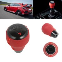 Car Handbal For HONDA Civic Type-R 2017 2018 2019 2020 6 Speed Manual Stick Red PU Leather Shift Knob