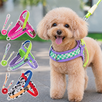 Small Dog Harness, Saddle Style No Pull Adjustable for Puppy Pet Chest for dog Breathable Walking dog supplies s