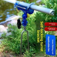 1pc Fishing Rod Ground Insertion Bracket with Rod Drop Lock and Rod Lift Unlock Fish Bracket Fishing Rack Tool Accessory Support