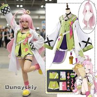 Game Genshin Impact Aino Cosplay Costume Wig Shoe Uniform{Hemera}Headwear Frog Backpack Full Set Halloween Disguise Suit Woman