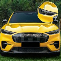 For Ford Mustang Mach-E 2021-2023 TPU PPF High-Gloss Smoke Black Pre Cut Car Headlight Protective Film Anti-Scratch Vinyl Film