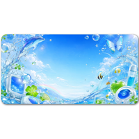 Frutiger Aero Art Mouse Pad Anti Slip Rubber Edge Locked Thickened Laptop Gaming Desk Mat