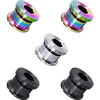 AliExpress NONE 4/5PCS Titanium Alloy Chainring Bolts Single Double Chainring Screws Mountain Road MTB Bike Crank Bolts 6.5/10.5mm Parts