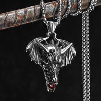 Pterosaur Gemstone Men Necklaces Stainless Steel Pendant Chain Women Punk Fashion Jewelry New In Accessories Gifts Wholesale