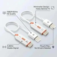 5.8G Point to Point 4K HDMI-Compatible Wireless Extender 50M Transmitter Receiver Stable Signal No Interference for Meeting
