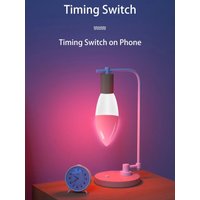 Smart WiFi LED Bulb E12 Candel Light 5W 110V Dimmable RGB+CW+WW Lamp APP Voice Control Alexa Google Assistant Home Decor