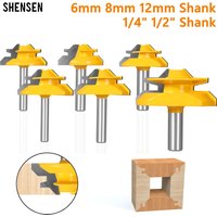 1Pc 45° Degree Lock Miter Router Bit Woodworking Milling Cutter For Wood Tools