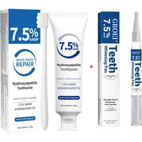 Hydroxyapatite Enamel Repair Toothpaste 120g & Pen - Strong Stain Removal, Gentle on Teeth, Long-Lasting Fresh Breath Oral Care.
