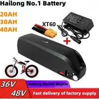 Hailong battery 48V 36V 20Ah 30Ah 40AH for octagonal BBS02 BBS03 BBSHD motor Hailong battery 36V Hailong 48V with charger XT60