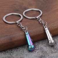 Creative Microphone Shaped Keychain Mini Simulation Singing Small Microphone Keychain for Singers To Give Fans Souvenir Pendants