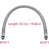 40/50/56/60 cm M10 * 1 Wasserhahnschlauch 304 Edelstahl geflochtenes Rohr Wasserhahn Ersatzschlauch Küchenspüle Flexibler Kaltwasserschlauch