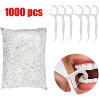 500/1000 pcs Mint Adult Dental Floss Sticks - Ultra-Fine Flosser Home Set - Portable Toothpick Thread Dental Floss Box