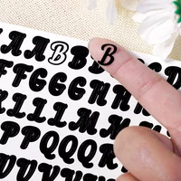 5 Sheets 0.5 Inch Art Letter Number Sticker Removable Handwritten Stationery Sticker Crafts Gifts DIY Diary Name Letter Stickers