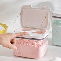 Face Mask Powder Container Large Capacity 1.2/2L Storage Can with Pop-up Lids Sealing DIY Mask Container for Bathtub Spa