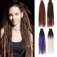 Crochet Hair Dread Lock Double Afro Braiding Hair Extension Dreadlock Crochet Box Braids Hair Synthetic Black Braids For Women
