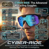 2026 New 1200P Camera Smart Glasses Men 8MP Pixel Anti-shake Video Cycling Goggles ChatGPT Translation Dual Mic Audio Sunglasses
